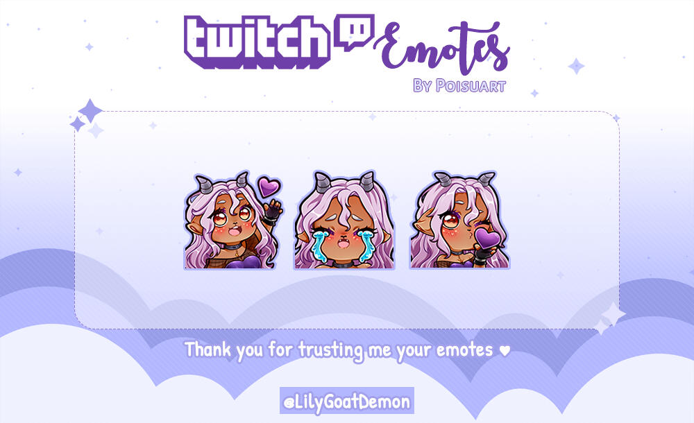 Additional Lily emotes by @Poisuart